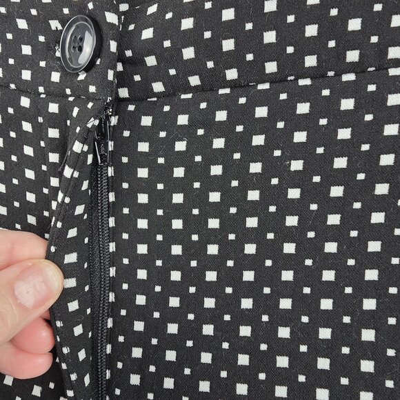 Lane Bryant Womens Polka Dot Pants Black Size 28 Stretch Slim Fit Polyester - Picture 3 of 10